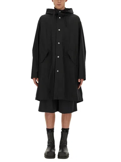 Jil Sander Parka With Logo In Black