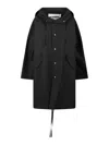 Jil Sander Logo Parka In Black