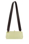 Jil Sander Goji Logo Lettering Shoulder Bag In Light Green