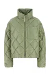 Jil Sander Women's Pastel Nylon Down Jacket In Green
