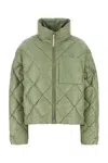 Jil Sander Women's Pastel Nylon Down Jacket In Green