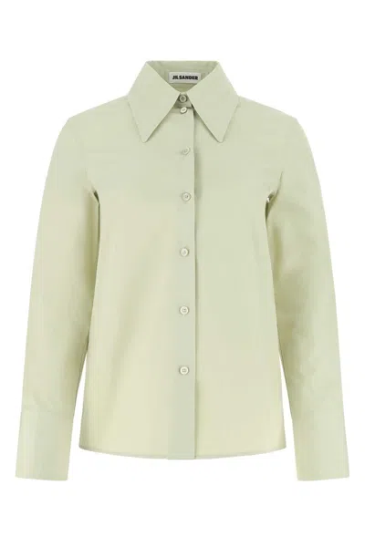 Jil Sander Pastel Green Poplin Shirt