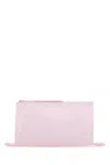 Jil Sander Pastel Pink Leather Medium Clutch In Syringa