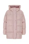 Jil Sander Pastel Pink Nylon Down Jacket In Pink