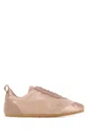 Jil Sander Pastel Pink Satin And Suede Sneakers In Neutral