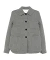 Jil Sander Patch-pocket Button-front Jacket In Gray