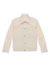 Jil Sander Patch-pocket Cotton Jacket In Neutral