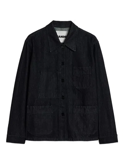 Jil Sander Patch-pocket Denim Jacket In Blue