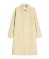 Jil Sander Minimalist Oversized Wool Coat With Concealed Closure In Neutral