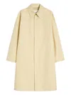 Jil Sander Patch Pocket Poplin Coat In Yellow