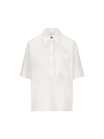 Jil Sander + Patch Pocket Poplin Shirt In White