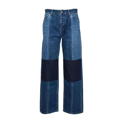Jil Sander Straight-leg Cotton Trousers In Blue