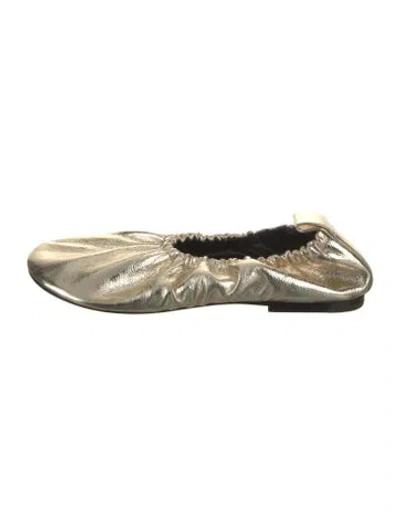 Pre-owned Jil Sander Patent Leather Ballet Flats In Gold