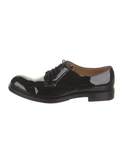 Pre-owned Jil Sander Patent Leather Derby Shoes In Black