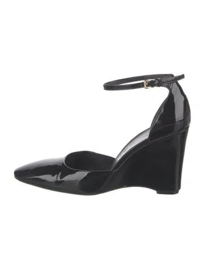 Pre-owned Jil Sander Patent Leather D'orsay Pumps In Black
