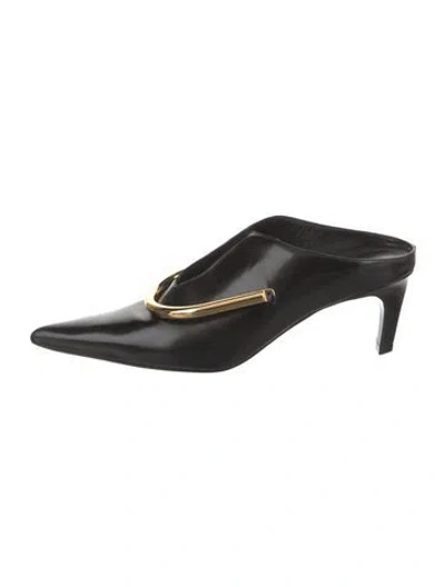 Pre-owned Jil Sander Patent Leather Mules In Black
