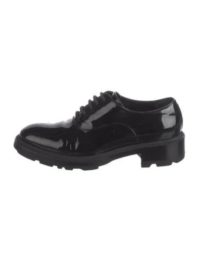 Pre-owned Jil Sander Patent Leather Oxfords In Black
