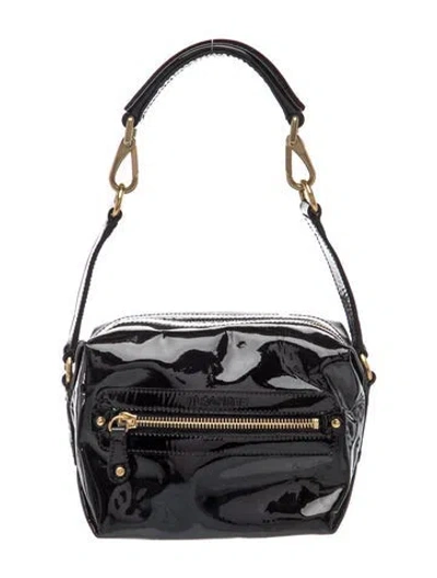 Pre-owned Jil Sander Patent Leather Shoulder Bag In Black