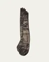Jil Sander Patent Leather Shoulder Gloves In Black