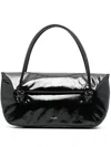 Jil Sander Women's Patent Leather Small Shoulder Bag In Black