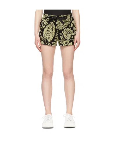 Jil Sander Pattern Printed Cotton Shorts In Nude