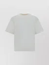 Jil Sander Patterned Crew Neck T-shirt With Zipper Applique In White