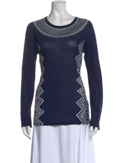 Pre-owned Jil Sander Patterned Crew Neck Top In Multi