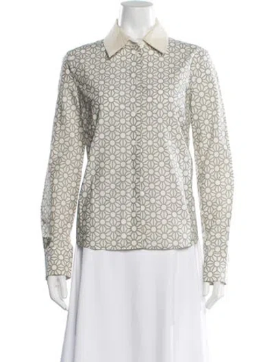 Pre-owned Jil Sander Patterned Long Sleeve Top In Multi