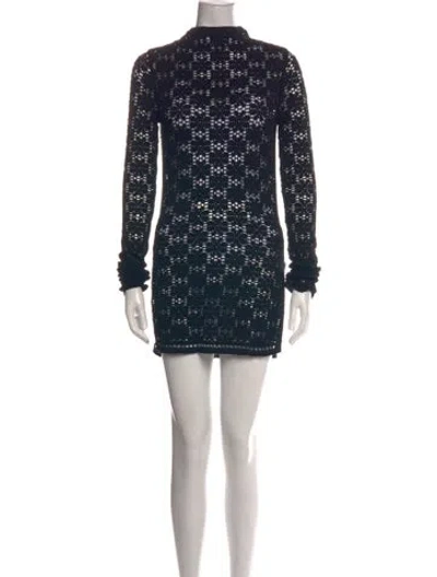Pre-owned Jil Sander Patterned Mini Dress W/ Tags In Black