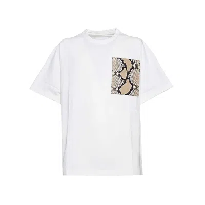 Jil Sander Patterned Pocket Short-sleeved T-shirt In Natural