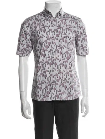 Pre-owned Jil Sander Patterned Short Sleeve Dress Shirt In Multi