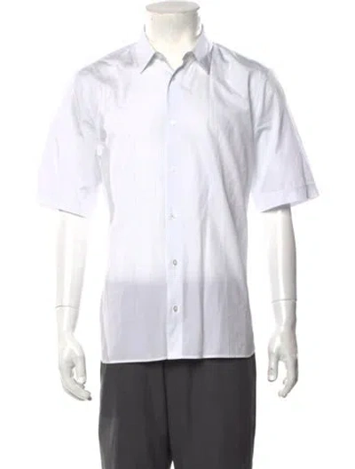 Pre-owned Jil Sander Patterned Short Sleeve Shirt In White