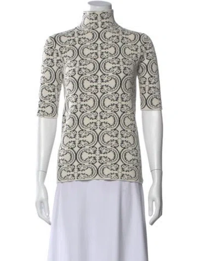 Pre-owned Jil Sander Patterned Turtleneck Top In Multi
