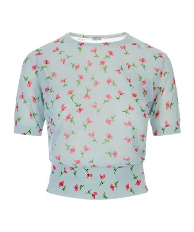 Jil Sander Printed T-shirt In Blue