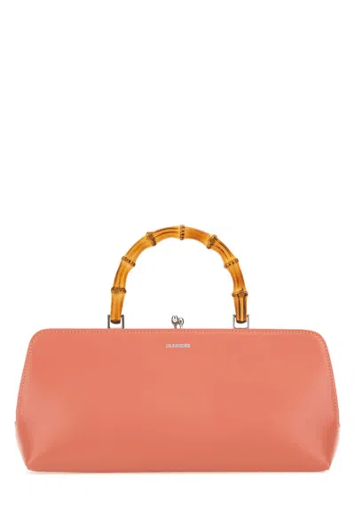 JIL SANDER PEACH GOJI BAMBOO SMALL SATCHEL BAG