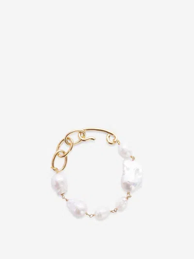 Jil Sander Pearl Bracelet In Neutral