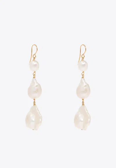 JIL SANDER PEARL DROP EARRINGS