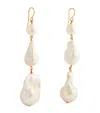 Jil Sander Pearl Drop Earrings In Yellow