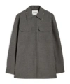 Jil Sander Pearl-embellished Button-up Shirt In Gray