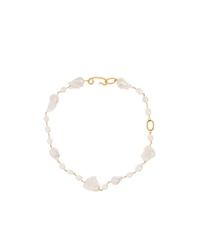 Jil Sander Pearl-embellished Necklace In White