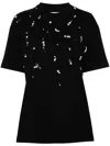 Jil Sander Embellished Crewneck T-shirt In Black