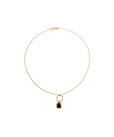 Jil Sander Onyx-pendant Necklace In Burgundy