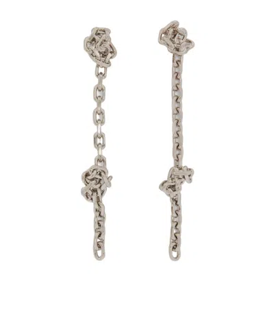 Jil Sander Pendant Earrings In Silver