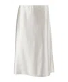Jil Sander White Flared Midi Skirt In White
