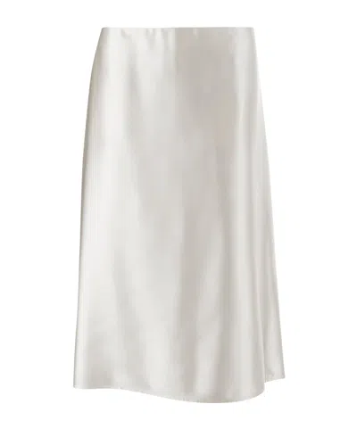JIL SANDER JIL SANDER PLEATED SATIN MIDI SKIRT