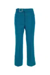Jil Sander Petrol Blue Viscose Blend Pant In Blue