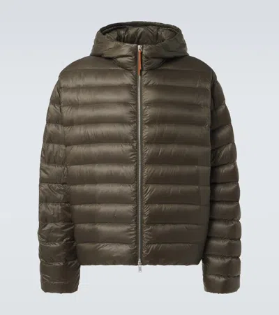 Jil Sander Quilted Down Jacket In Green
