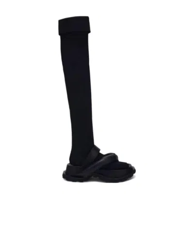 Jil Sander Pinch-toe Pantyhose Suit In Black