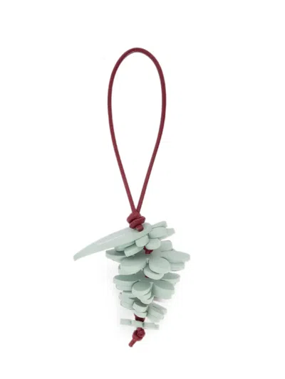 Jil Sander Pine Cone Charm In Blue