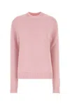 Jil Sander Oversize Crew Neck Alpaca Blend Sweater In Pink